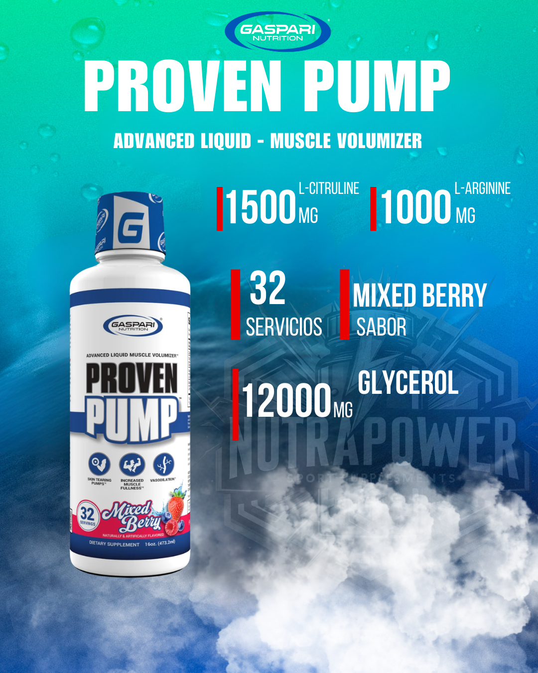 PROVEN PUMP 32 SERVICIOS - GASPARI NUTRITION